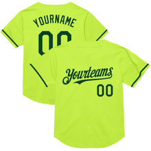 Load image into Gallery viewer, Custom Neon Green Green Mesh Authentic Throwback Baseball Jersey
