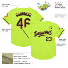 Load image into Gallery viewer, Custom Neon Green Black-Old Gold Mesh Authentic Throwback Baseball Jersey
