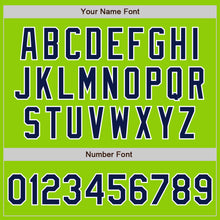 Charger l&#39;image dans la galerie, Custom Neon Green Navy-White Authentic Baseball Jersey
