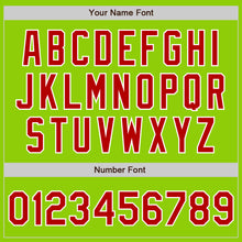 Load image into Gallery viewer, Custom Stitched Neon Green Red-White Baseball Pullover Sweatshirt Hoodie
