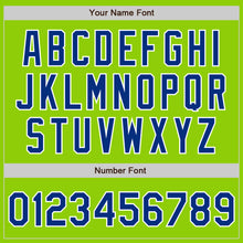 Load image into Gallery viewer, Custom Stitched Neon Green Royal-White Baseball Pullover Sweatshirt Hoodie
