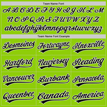 Load image into Gallery viewer, Custom Stitched Neon Green Black-White Baseball Pullover Sweatshirt Hoodie
