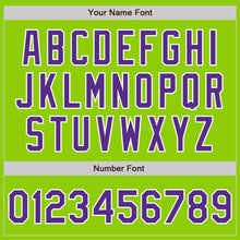 Load image into Gallery viewer, Custom Stitched Neon Green Purple-White Baseball Pullover Sweatshirt Hoodie
