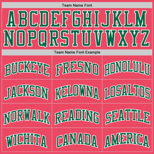 Custom Neon Pink Kelly Green-White Authentic Basketball Jersey