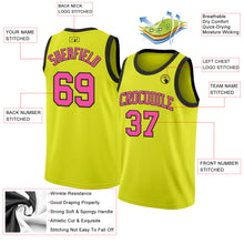 Charger l&#39;image dans la galerie, Custom Neon Yellow Pink-Black Authentic Basketball Jersey
