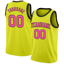 Charger l&#39;image dans la galerie, Custom Neon Yellow Pink-Black Authentic Basketball Jersey
