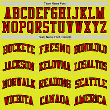 Laden Sie das Bild in den Galerie-Viewer, Custom Neon Yellow Red-Black Authentic Basketball Jersey
