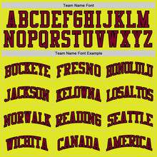 Charger l&#39;image dans la galerie, Custom Neon Yellow Maroon-Black Authentic Basketball Jersey
