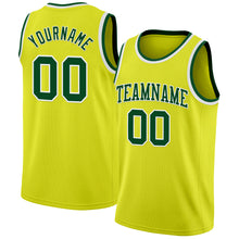 Charger l&#39;image dans la galerie, Custom Neon Yellow Green-White Authentic Basketball Jersey
