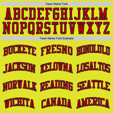 Charger l&#39;image dans la galerie, Custom Neon Yellow Red-Navy Authentic Basketball Jersey

