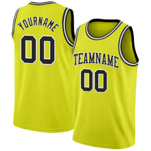 Charger l&#39;image dans la galerie, Custom Neon Yellow Black-White Authentic Basketball Jersey
