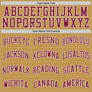 Custom Old Gold Maroon-White Authentic Basketball Jersey