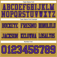Laden Sie das Bild in den Galerie-Viewer, Custom Old Gold Purple-Black Authentic Football Jersey
