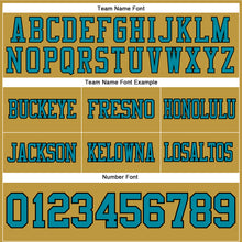 Laden Sie das Bild in den Galerie-Viewer, Custom Old Gold Teal-Black Authentic Football Jersey
