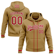 Загрузить изображение в средство просмотра галереи, Custom Stitched Old Gold Red-White Baseball Pullover Sweatshirt Hoodie
