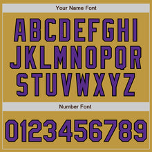 Load image into Gallery viewer, Custom Stitched Old Gold Purple-Black Baseball Pullover Sweatshirt Hoodie
