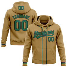 Load image into Gallery viewer, Custom Stitched Old Gold Kelly Green-Black Baseball Pullover Sweatshirt Hoodie
