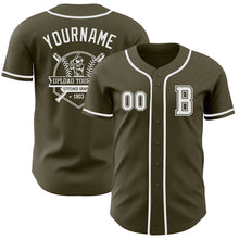 Laden Sie das Bild in den Galerie-Viewer, Custom Olive White Authentic Salute To Service Baseball Jersey
