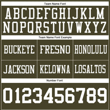 Load image into Gallery viewer, Custom Olive White Authentic Salute To Service Football Jersey
