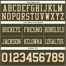 Load image into Gallery viewer, Custom Olive Cream Authentic Salute To Service Football Jersey
