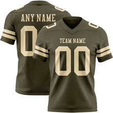 Load image into Gallery viewer, Custom Olive Cream Authentic Salute To Service Football Jersey
