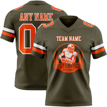 Load image into Gallery viewer, Custom Olive Orange-White Authentic Salute To Service Football Jersey
