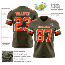 Load image into Gallery viewer, Custom Olive Orange-White Authentic Salute To Service Football Jersey
