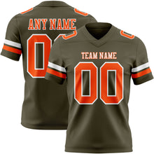 Load image into Gallery viewer, Custom Olive Orange-White Authentic Salute To Service Football Jersey
