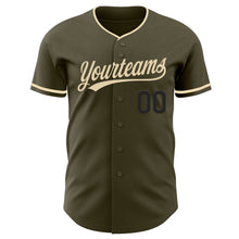 Load image into Gallery viewer, Custom Olive Cream-Black Authentic Salute To Service Baseball Jersey
