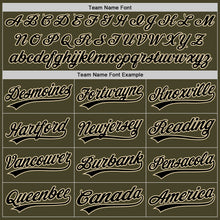 Load image into Gallery viewer, Custom Stitched Olive Black-Cream Baseball Pullover Sweatshirt Hoodie
