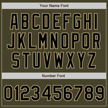 Load image into Gallery viewer, Custom Stitched Olive Black-Vegas Gold Baseball Pullover Sweatshirt Hoodie
