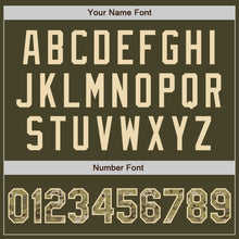 Load image into Gallery viewer, Custom Stitched Olive Camo-Cream Baseball Pullover Sweatshirt Hoodie
