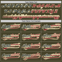 Load image into Gallery viewer, Custom Stitched Olive Vintage USA Flag-Cream Baseball Pullover Sweatshirt Hoodie
