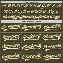 Load image into Gallery viewer, Custom Stitched Olive Cream-Olive Baseball Pullover Sweatshirt Hoodie
