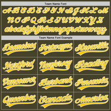 Load image into Gallery viewer, Custom Olive Yellow-White Authentic Baseball Jersey
