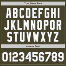 Load image into Gallery viewer, Custom Olive White-Gray Authentic Baseball Jersey
