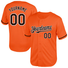 Load image into Gallery viewer, Custom Orange Brown-White Mesh Authentic Throwback Baseball Jersey
