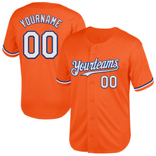 Load image into Gallery viewer, Custom Orange White-Royal Mesh Authentic Throwback Baseball Jersey
