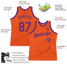 Laden Sie das Bild in den Galerie-Viewer, Custom Orange Purple Authentic Throwback Basketball Jersey
