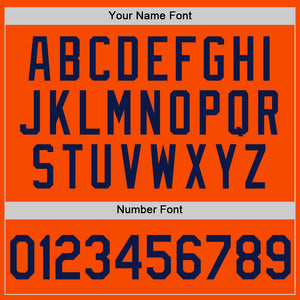 Custom Orange Navy Authentic Throwback Basketball Jersey