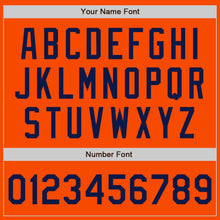 Load image into Gallery viewer, Custom Orange Navy Authentic Baseball Jersey

