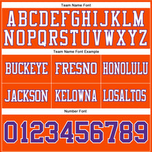 Load image into Gallery viewer, Custom Orange Purple-White Authentic Football Jersey
