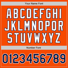 Загрузить изображение в средство просмотра галереи, Custom Orange Navy-White Authentic Baseball Jersey
