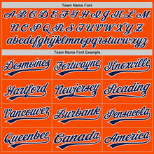 Load image into Gallery viewer, Custom Stitched Orange Navy-White Baseball Pullover Sweatshirt Hoodie
