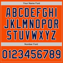 Load image into Gallery viewer, Custom Stitched Orange Navy-White Baseball Pullover Sweatshirt Hoodie
