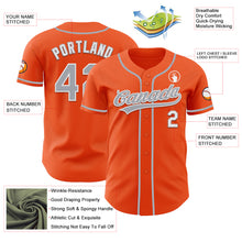 Laden Sie das Bild in den Galerie-Viewer, Custom Orange Gray-White Authentic Baseball Jersey
