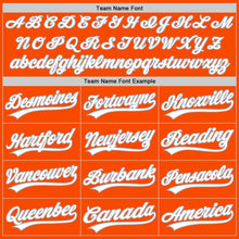 Load image into Gallery viewer, Custom Stitched Orange White-Gray Baseball Pullover Sweatshirt Hoodie

