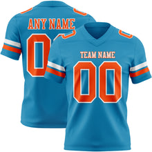 Charger l&#39;image dans la galerie, Custom Panther Blue Orange-White Mesh Authentic Football Jersey
