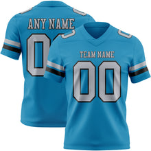 Charger l&#39;image dans la galerie, Custom Panther Blue Gray-Black Mesh Authentic Football Jersey
