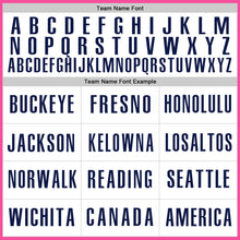Load image into Gallery viewer, Custom Pink White-Navy Authentic Baseball Jersey
